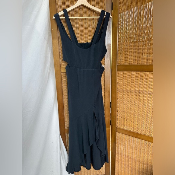 Maeve Anthropologie strappy maxi gala dress w/ slimming side cut outs in jersey - Picture 2 of 8